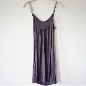 Miami Beach | Gray Open-Back Tie Tank Top (Small)